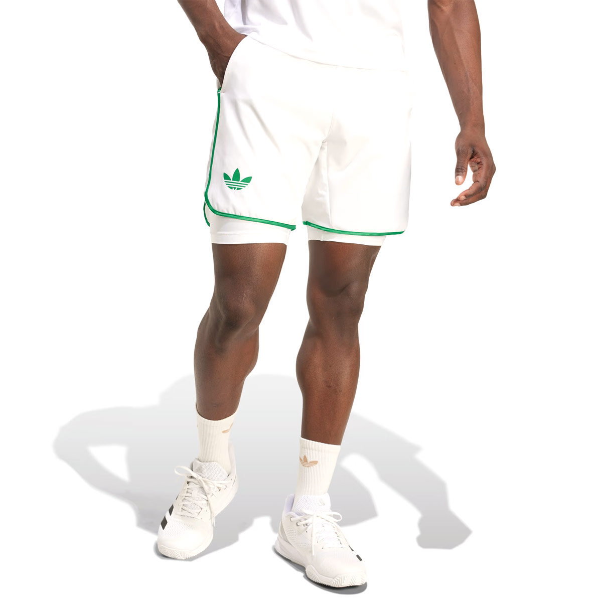 Adidas 2-in1 7" Mens Shorts (White)