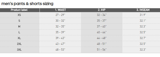adidas Mens Shorts Sizing