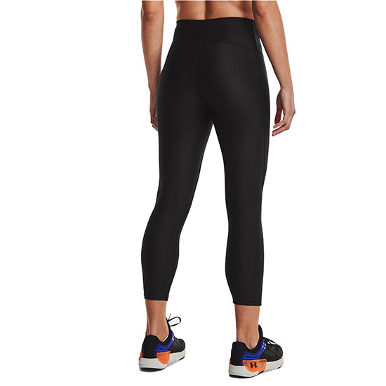 Under Armour Heat Gear Armour Womens Hi-Rise Ankle Leggings (Black-White)