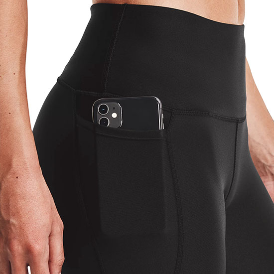 Under Armour Heat Gear Armour Womens Hi-Rise Ankle Leggings (Black-White)