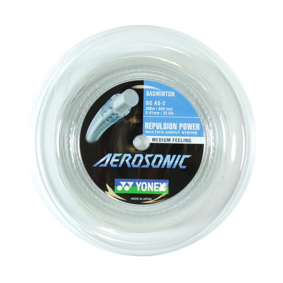 Yonex AeroSonic Badminton String (200m Reel) White