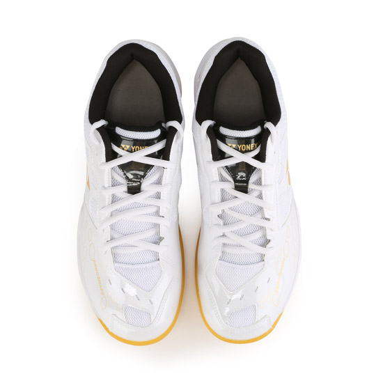 Yonex Power Cushion 101 Badminton Shoes (White-Gold)